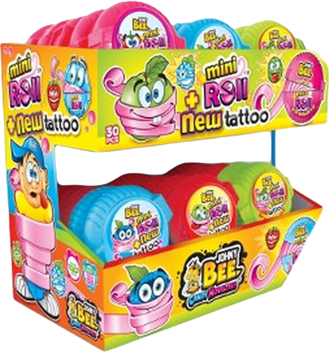 Johny bee miniroll tetoválással